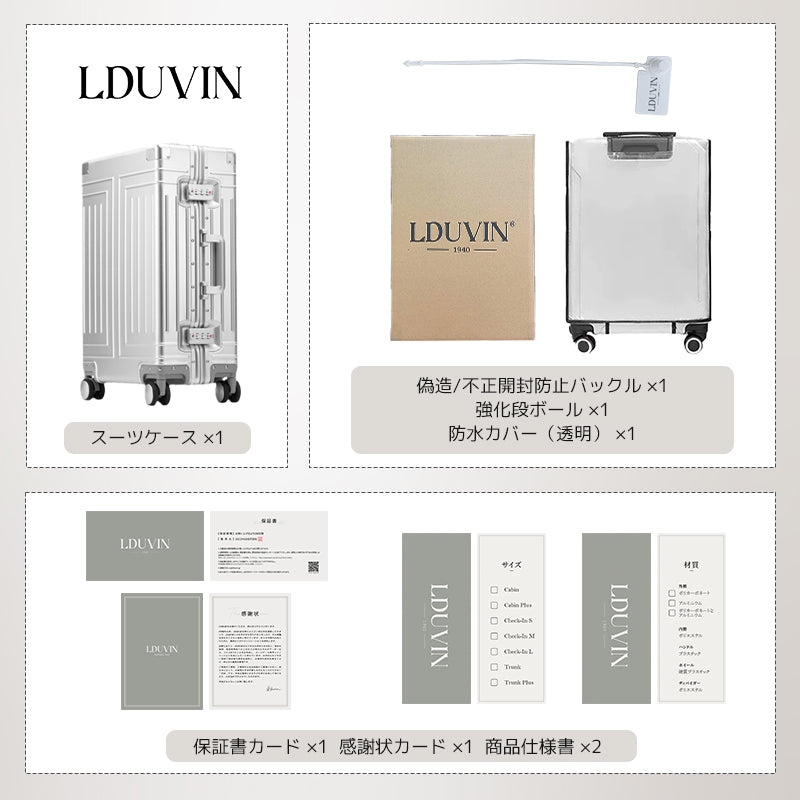 LDUVIN アルミニウム リブデザイン